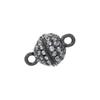 ZHUKOU 6MM Brass Inlaid Zircon Round Magnet Connection Buckle Bead Water Diamond Pendant Jewelry Making Buckle Accessories:VK265