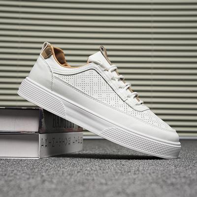 Neue Atmungsaktive Herren Leder Freizeitschuhe Mode Herren Board Schuhe Vielseitige Sportliche Freizeitschuhe Outdoor Leichte Jugend Sneaker
