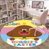 1pc Hey Duggee4 Print Round Carpet Chair Round Carpet Suitable for Bedroom Living Room Home Decorative Carpet