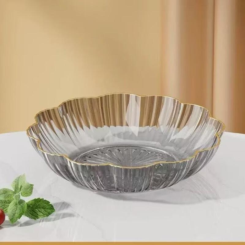Abay Elegant Clear Plastic Fruit Bowl