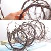 300cm/118inch Bendable Brown Small Artificial Tree Branches Fake Tree Trunk Garland Rattan Wreath Cherry Blossom Grape Vines Floral for Wall Hanging