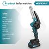 Yofidra 6 Inch Chain Saw Cordless Electric Saw Woodworking Garden Cutting Pruning Chainsaw Power Tool For Makita 21V Battery Pin