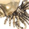 Brass Hermit Crab Statue Exquisitely Carved Ancient Style Miniature Animal Decor for Desk Shelf Cabinet Indoor Tabletop Brass