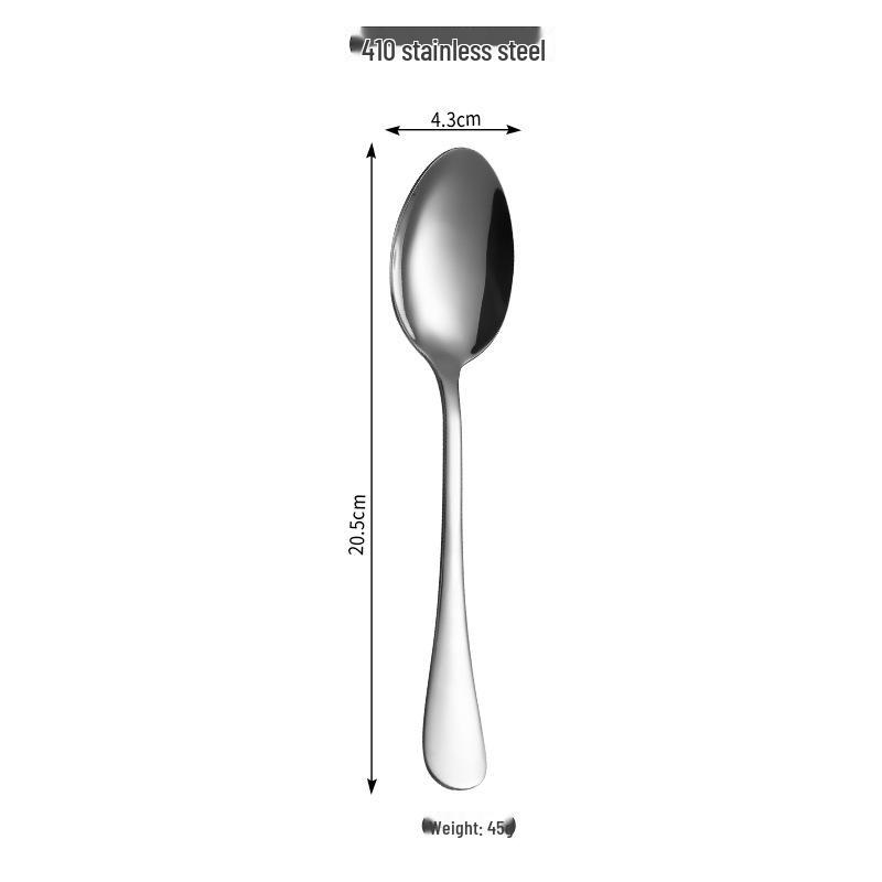 Korean Long Handle Stainless Steel Dinner Spoon