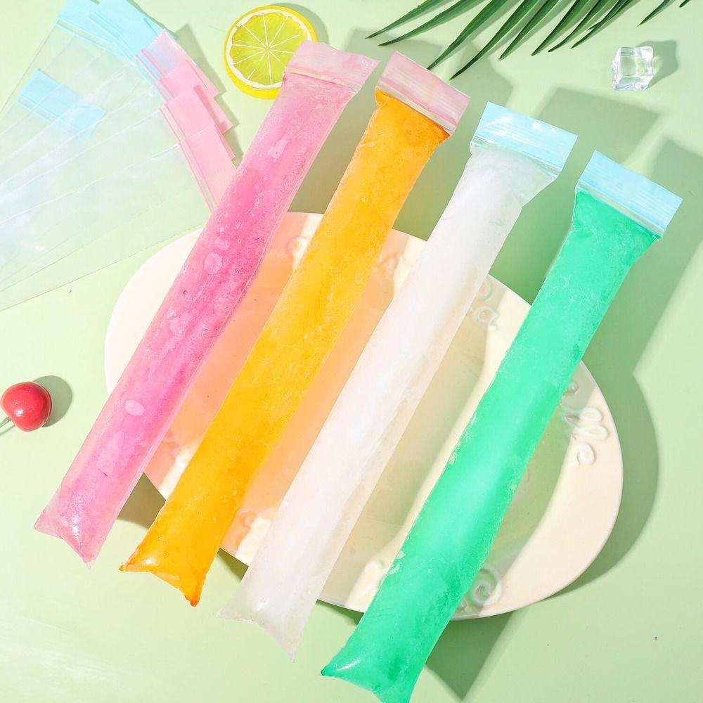 50/100Pcs Food Grade PE Material Disposable Popsicle Bags  Homemade Popsicle