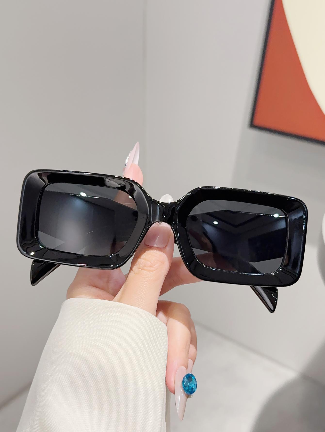 

1Pc Retro Fashion Square Frame Sunglasses, Suitable for Both Men and Women, Fashionable for Driving, Vacation, and Camping