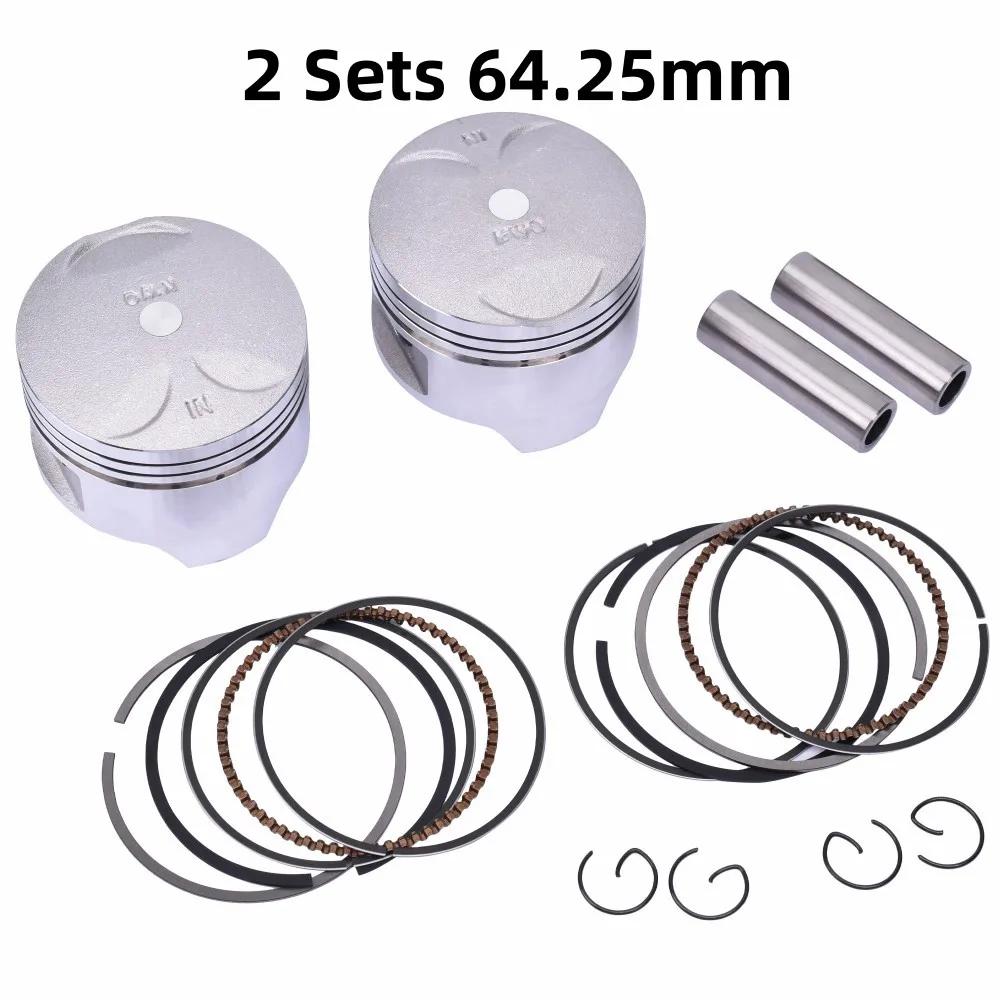 64mm 64.25mm 64.5mm 400cc Motorcycle Engine Piston Ring Kit STD +25 +50 +0.25 +0.5  For Honda KWO Steed 400 BROS 400 Steed400
