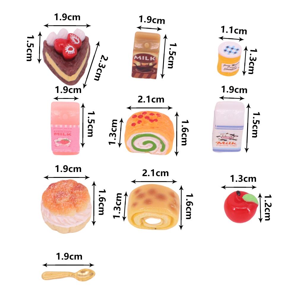 Accesorii Mini Păpușă Pentru Păpușa Labubu de 17cm Mini Model Desen Animat Set Pui Prăjit Set Pâine Prăjitură Desert Cadou Casă de Păpuși, Jucărie pentru Fată