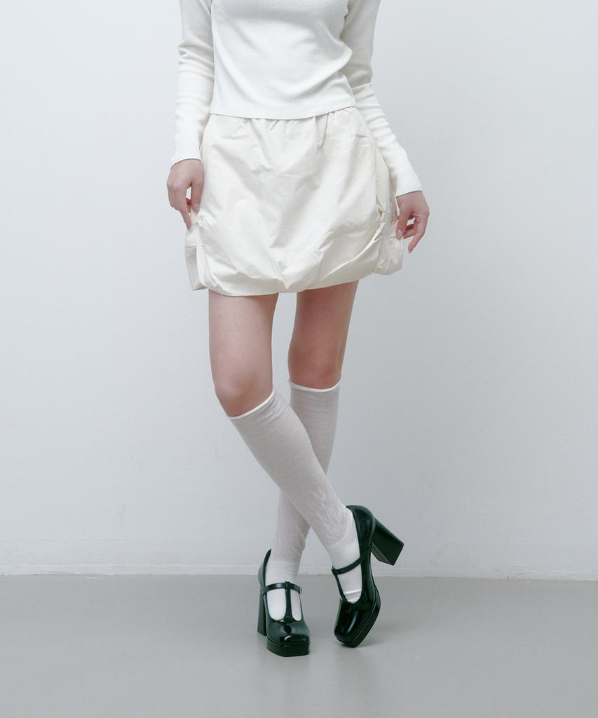 Solteuaenchokollis Balloon Short Skirt Pants Cream 4W251W003