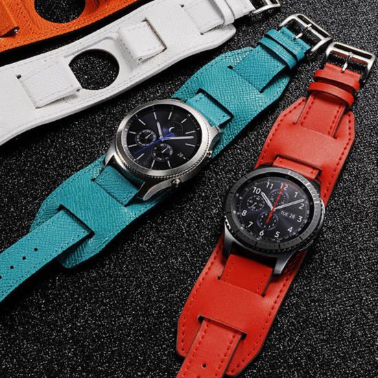 Replacement Genuine Leather Bracelet for Samsung Watch Band Gear S3 Frontier