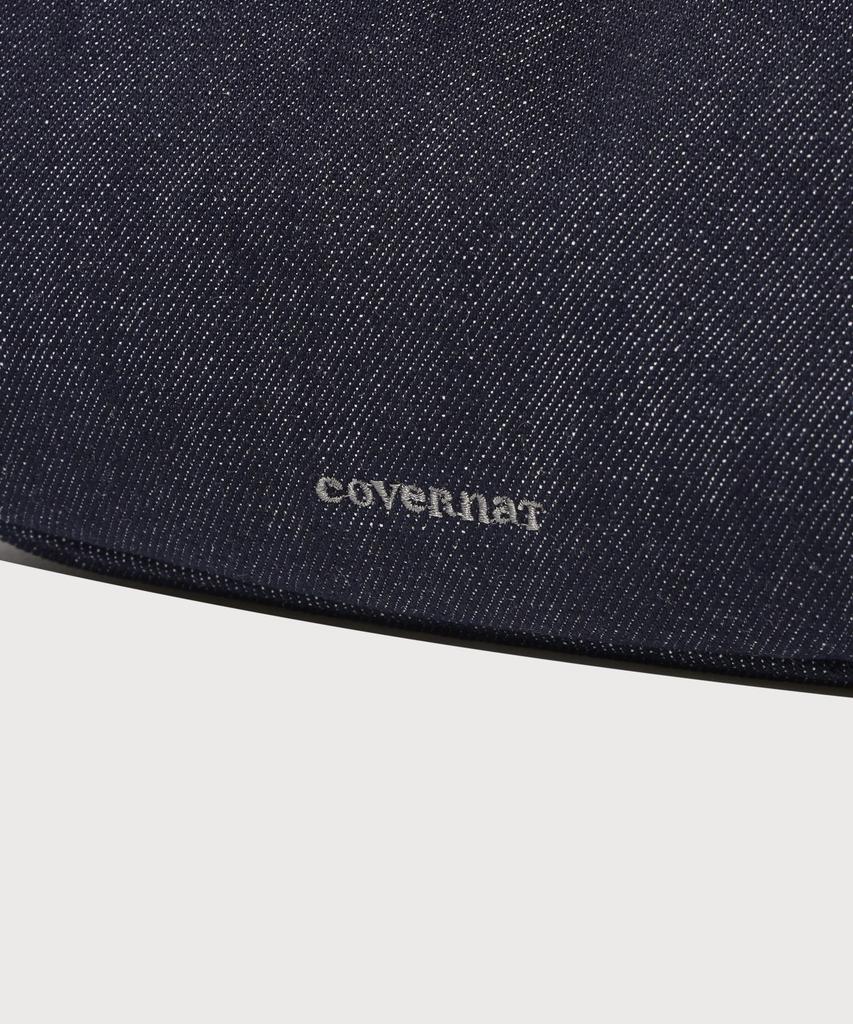 Covernat Woman Clover Heart Flat Ribbon Shoulder Bag Indigo Dark