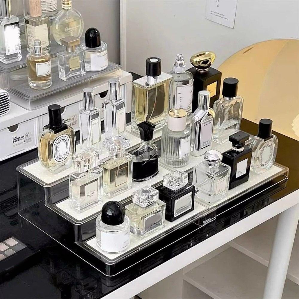 Visible Expandable Step Shelf 3 Tier Cabinet Storage Rack Clear Expandable Spice Rack  Pantry