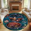 Coraline Print Round Rug, Washable Floor Carpet, For Entryway Dorm Laundry Room Office Study, Home Decor Birthday Christmas Gift