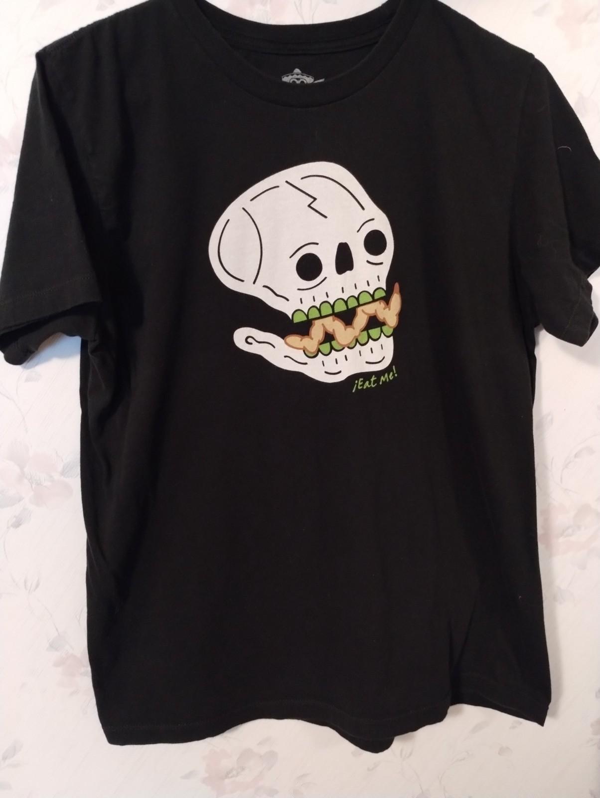 Black Tequilla Mezcal The Worm T Shirt Eat Me Mens L Short Sleeve S разноцветный