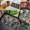 Boho Chic Elephant Print Floor Mat Distressed Look Door Mat for Home Entrance Indoor Hallway Garden, Patio, Balcony Carpet Decor