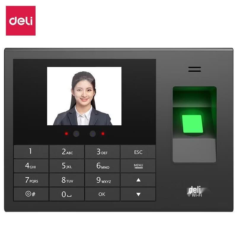 

Deli 3765CN Face & Fingerprint Time Attendance Machine CN plug (adapter included)