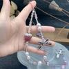 Lux Rhinestone Butterfly Heart Crystal Phone Chain & Keychain Accessory for Women