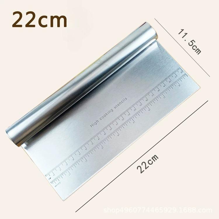 Multifunctional Stainless Steel Pastry Cutter, Scale Dough Scraper, Kitchen Baking Tool for Noodles, Nougat, Bread Dough Cutting