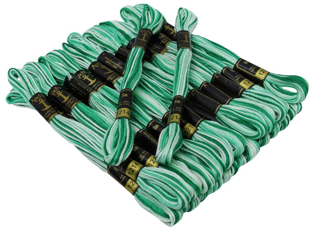 IBA Indianbeautifulart Ață dublă din bumbac cu șuvițe din punct de cruce pentru broderie manuală Ață dentară 25 frici-maro și