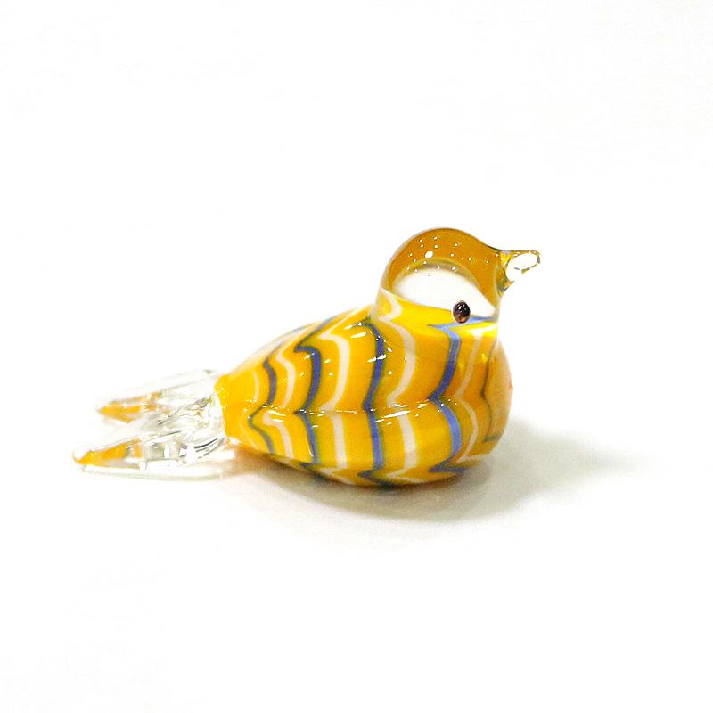 Miniature Murano Glass Bird Decorative Figurine Japan Style Home Fairy Garden Decor Accessories Lovely Handmade Animal Ornaments