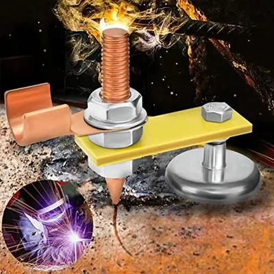 Magnetyczna głowica spawalnicza spawanie magnetyczne Fix zacisk uziemiający pojedynczy/podwójny silny magnetyczny wspornik spawalniczy do elektrycznego uziemienia spawalniczego