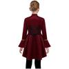 Girls Medieval Renaissance Costume Long Sleeves Lace Flounce Jacket Victorian Tailcoat Pirate Gothic Steampunk Outfit