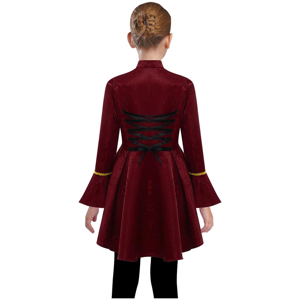 Girls Medieval Renaissance Costume Long Sleeves Lace Flounce Jacket Victorian Tailcoat Pirate Gothic Steampunk Outfit
