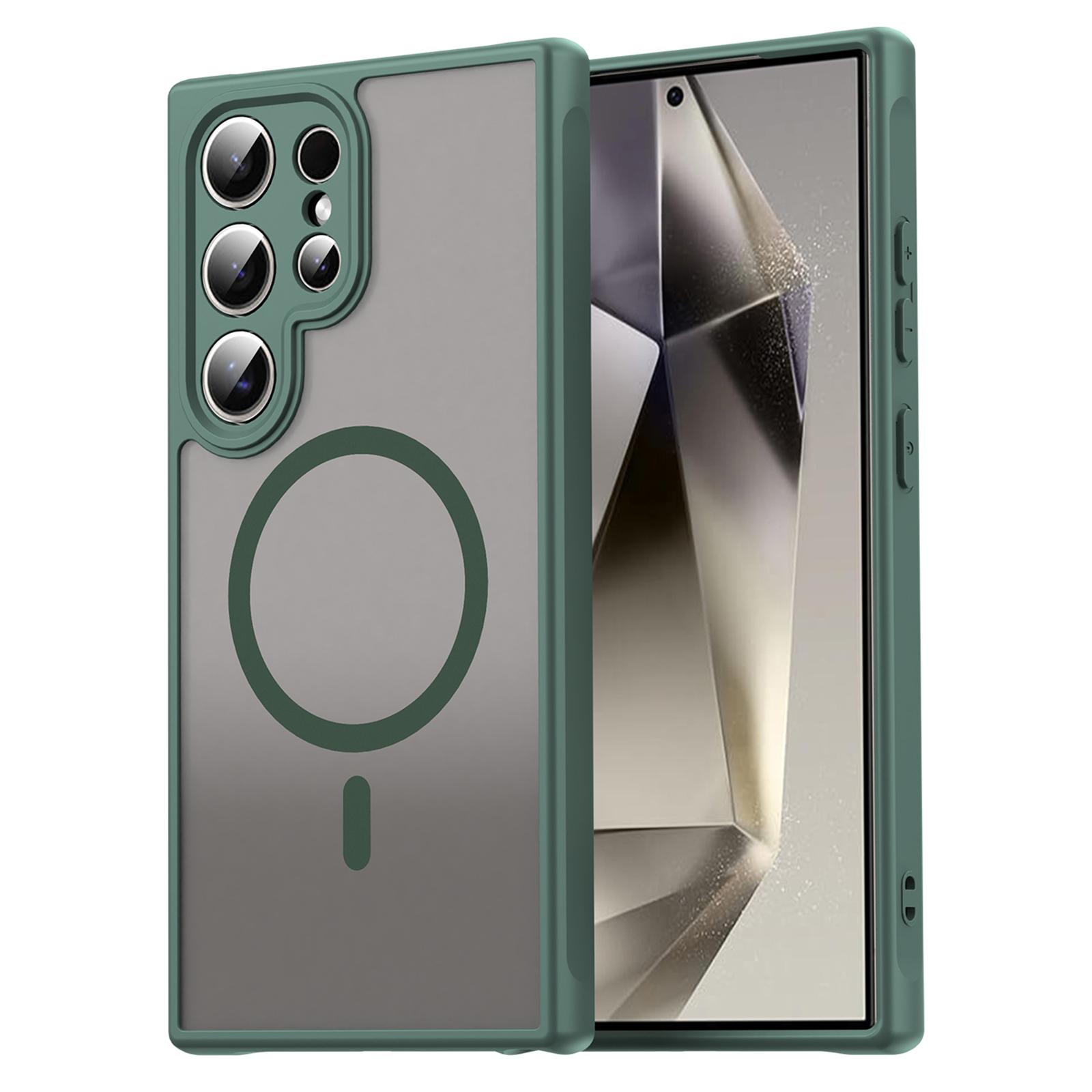 

Чохол для Samsung Galaxy S25 Ultra, сумісний з MagSafe, протиударний, з ПК+ТПУ Green