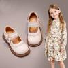 Girls Small Leather Shoes Size 23-36 Soft Bottom Leather Children's Single Shoes Beige Fashion Versatile Children's Baby Shoes