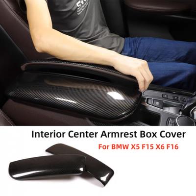Carbon Fiber Style Center Console Armrest Box Cover For 13-19 BMW X5 F15 X6 F16