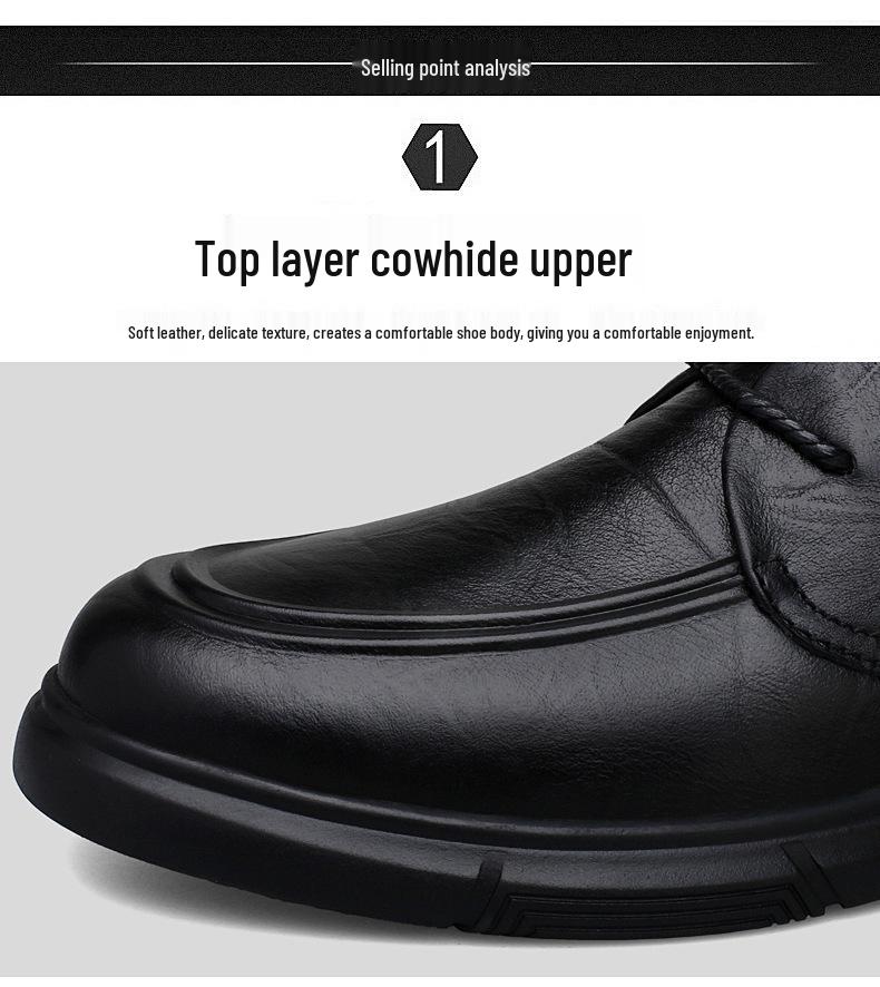 Men's Spring Formal Leather Shoes - Breathable, Genuine Leather, British Style, Versatile for Casual or Work