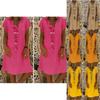 Stylish Summer Women's Short Sleeves V-neck Tunic Midi Dress For Plus Size Fashion