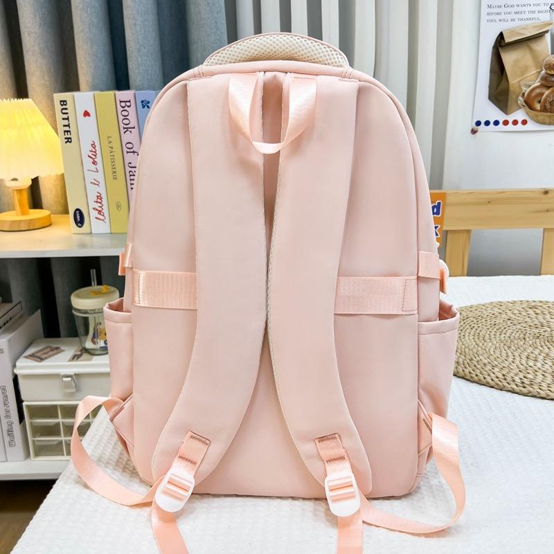 High Value College Style Fresh and Sweet Contrasting Color Splicing Backpack Junior High School Student Backpack
