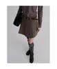 8SECONDS Suede Belted Skirt Beige