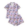 Children's Home Clothes Pajamas Set Short-sleeved Top Shorts Two-piece Set Outer Wear Play Cardigan Clothes