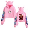 New Hot-Selling One Piece Print Casual Women's Cat Ear Hoodie