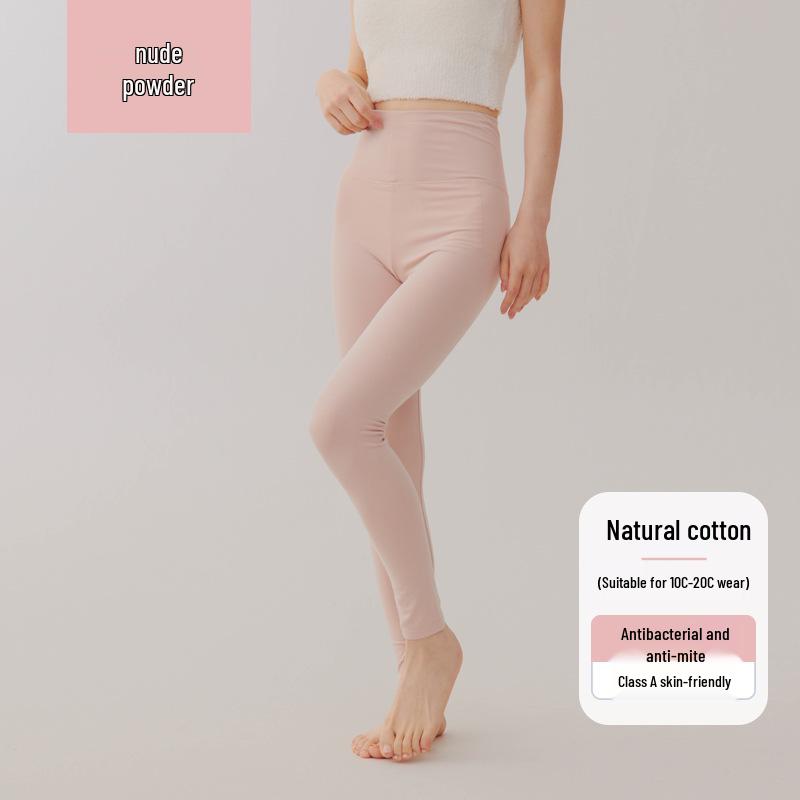 Women's High-Waist Cotton Slim Fit Warm Leggings for Autumn/Winter