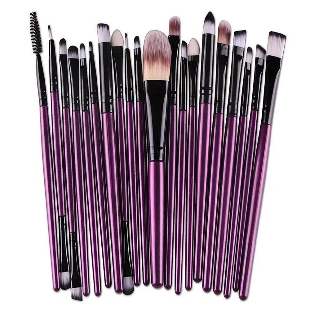 20Pcs/Set Cosmetic Foundation Makeup Brush Set Soft Fluffy Cosmetic Brushes Kit for Cheeks Eye