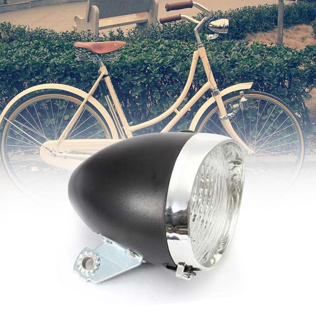 Vintage Retro Bicycle Bike Front Light Lamp with Bracket Super Bright 3 LED Bike Headlight Bike