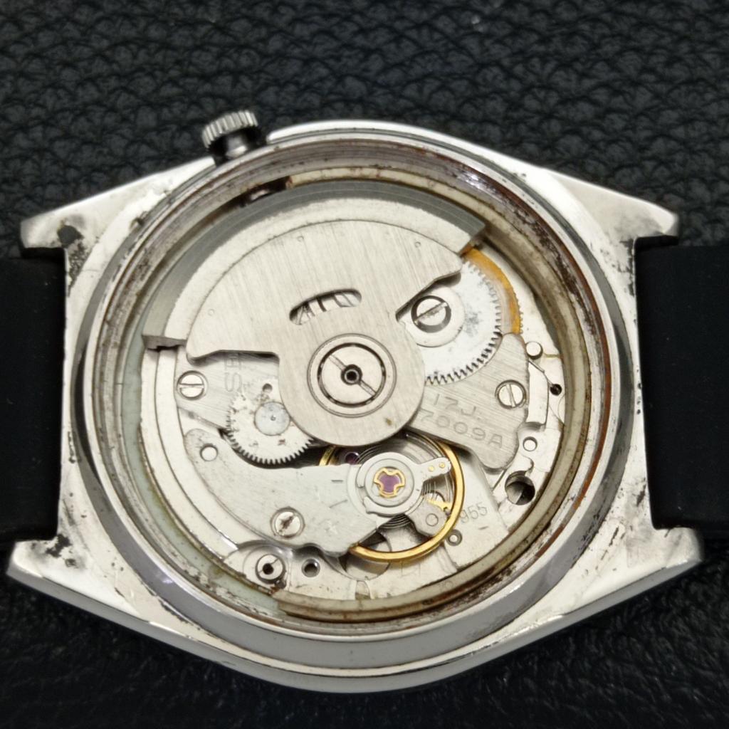 USED VINTAGE SEIKO 5 AUTOMATIC 7009A JAPAN MENS BLACK COLOR DIAL WATCH A433205-2 R115-a433205