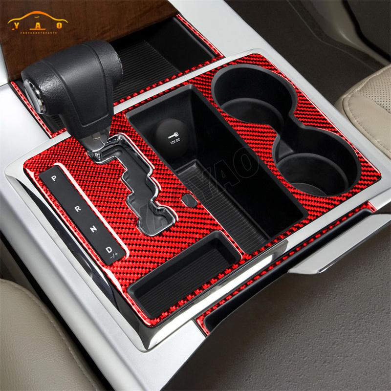 EHV5  Carbon Fiber for Dodge RAM 1500 2009 2010 2011 2012 Central Console Gear Shift Panel Decorative Sticker Decal Cover Trim