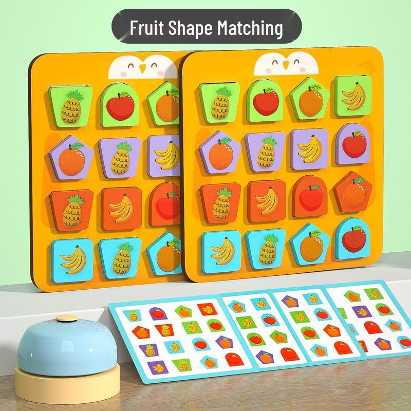 

Kids Educational Two-Player Color & Shape Matching Logic Wooden Toy
