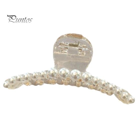 Faux Pearl Hair Claw Clips Sweet Elegant Stylish Bathing Use Eco-friendly Hair Accessories for Women Girls