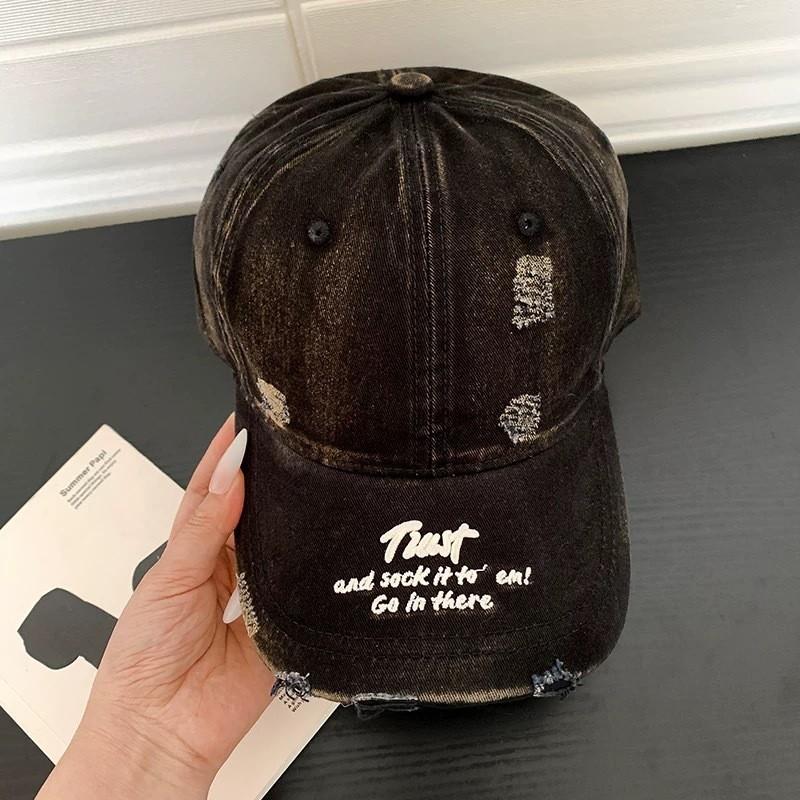 Cotton Baseball Cap With Embroidered Letters For Casual Outdoor And Sports Use