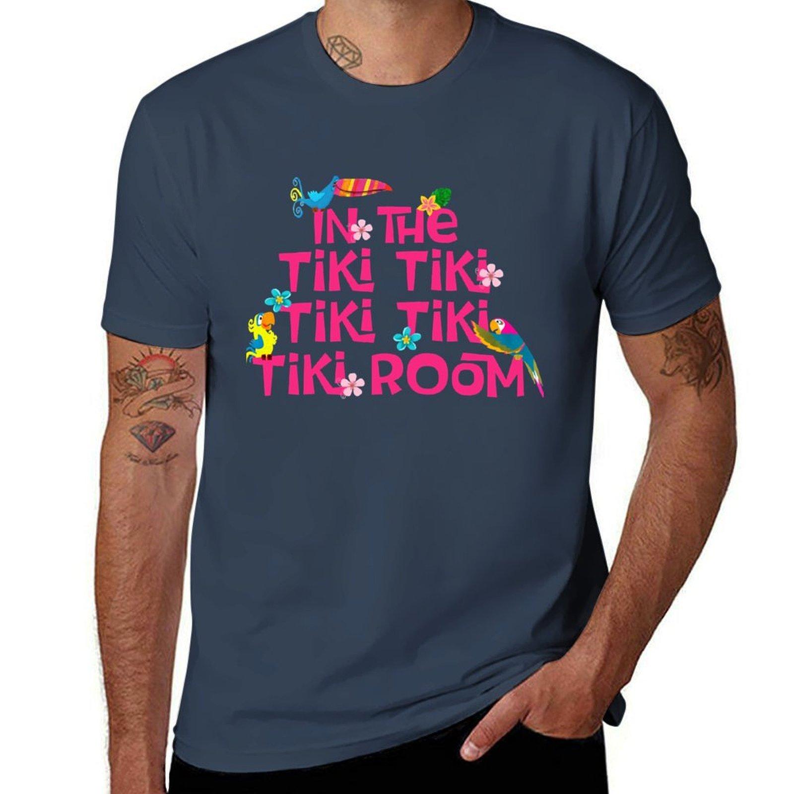 Tiki Room Birds TShirt Soft Casual Short Sleeve Cotton Tee S