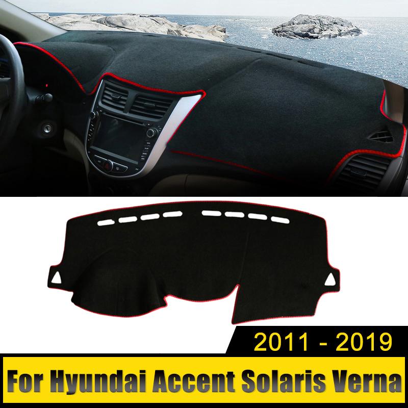 For Hyundai Accent Solaris Verna RB 2011 2012 2013 2014 2015 2016 2017 2018 Car Dashboard Cover Mat Avoid Light Pads