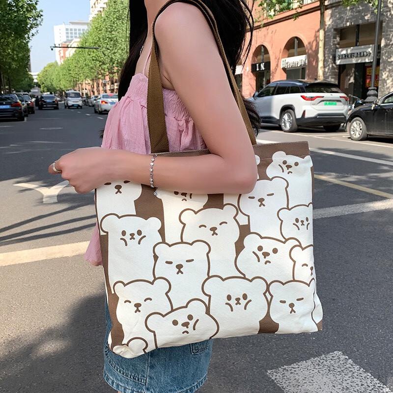 Женская холщовая сумка через плечо Fumaiide