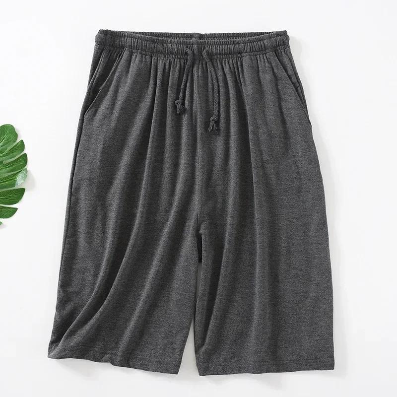 Plus Size 7XL 8XL Casual Sleep Shorts for Men Casual Modal Men's Pajamas Shorts Summer Soft Five Points Beach Shorts Male