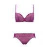 AMOSTYLE Dream Bra Light Bra Panty Dream Daylily M022 Size D65M & Set, (Purple),
