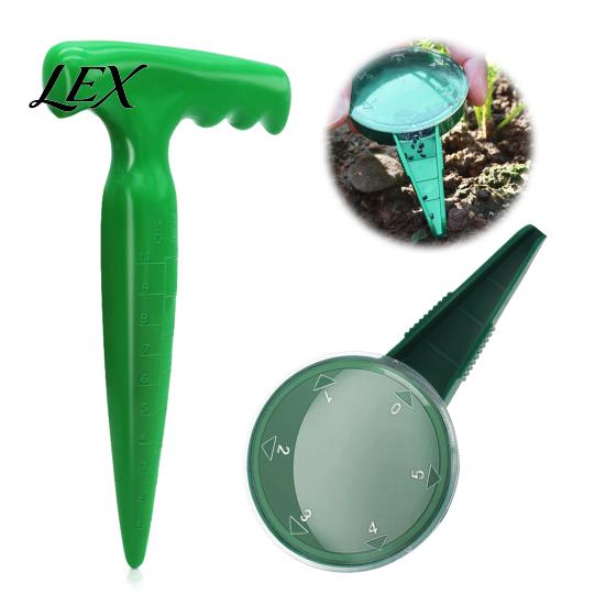 Garden Label Markers Seeds Dispenser, Handheld Seeder Sower with 5 Dial Settings, Ergonomic Plastic Dibber Dibber, Plant Labels, Sowing Tool for Small